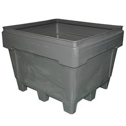 392 Gallon Gray Heavy Duty Bin, 4-Way Base, ArmorBin® 1056