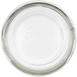 14 Oz. Clear Glass Mayo Jar W/ Gold Metal Cap W/ Plastisol Liner, 70mm 70G-450 -container 14oz clear glass mayo jar 70mm 70 450 99g617 3