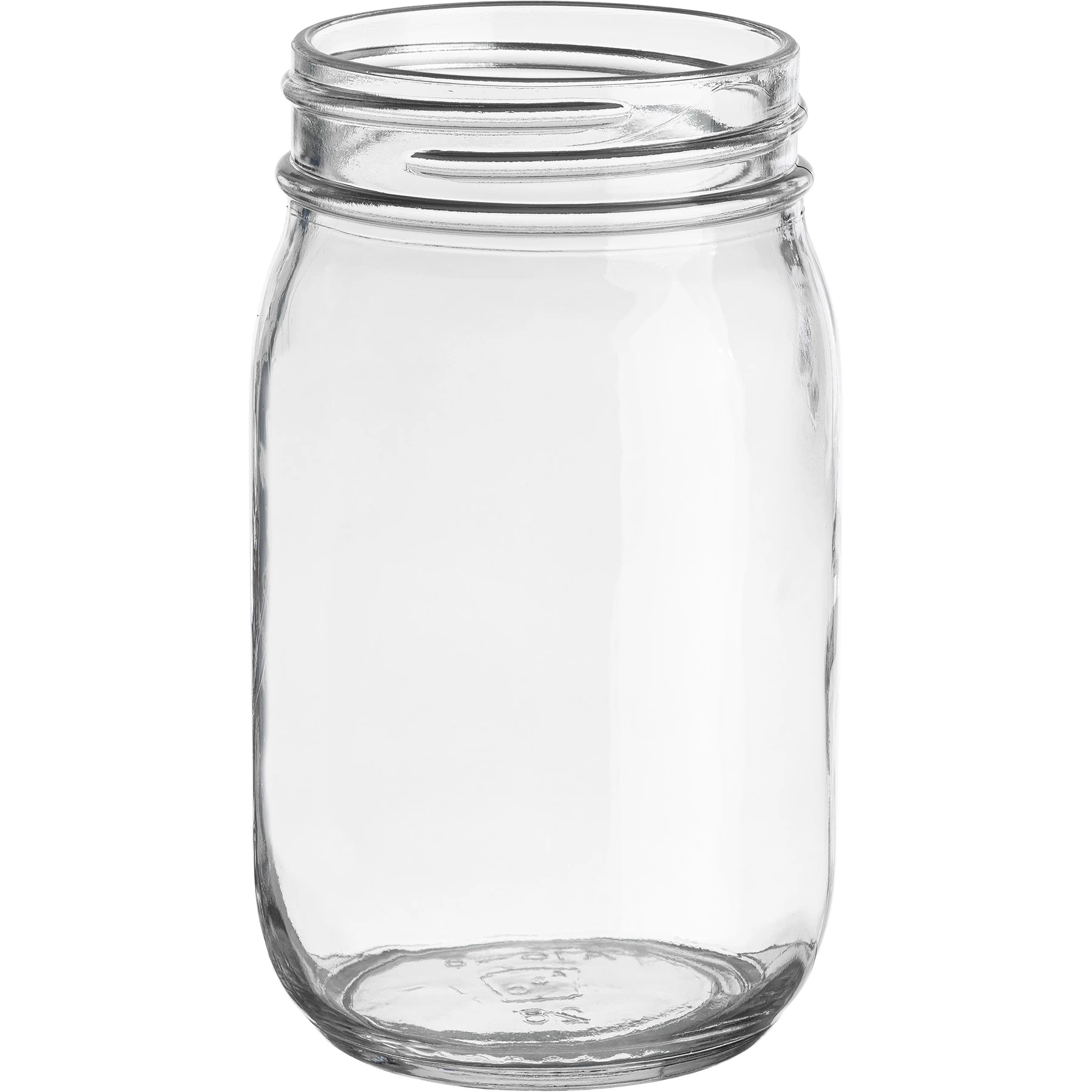 16 Oz. Clear Glass Mayo Jar W/ Gold Button Metal Cap W/ Plastisol Liner, 70mm 70G-450 4 16 Oz. Clear Glass Mayo Jar W/ Gold Button Metal Cap W/ Plastisol Liner, 70mm 70G-450 - Image 2
