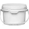 2 Gallon White Plastic Pail W/Plastic Handle, Threaded Opening, Life Latch, UN Rated -container 2 gallon white plastic pail with plastic handle threaded opening life latch un rated 56wml3 1
