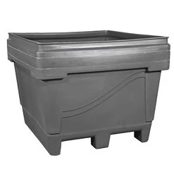 414 Gallon Gray Heavy Duty Bin, 2-Way Base, ArmorBin® 2059