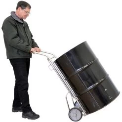 Wesco 304 Stainless Steel Drum Hand Truck, 8" Molden Polyurethane Wheels 6 Wesco 304 Stainless Steel Drum Hand Truck, 8" Molden Polyurethane Wheels -container 210352 2