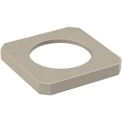 22 Gallon Beige Granite Square Trash Receptacle, 11.5" Opening Lid -container 22 gallon square beige granite flat top trash receptacle lid