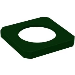 22 Gallon Green Square Trash Receptacle, 11.5" Opening Lid -container 22 gallon square green flat top trash receptacle lid