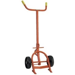 Wesco Standard Drum Truck, 10" Polyolefin Wheels (for Steel Drums)