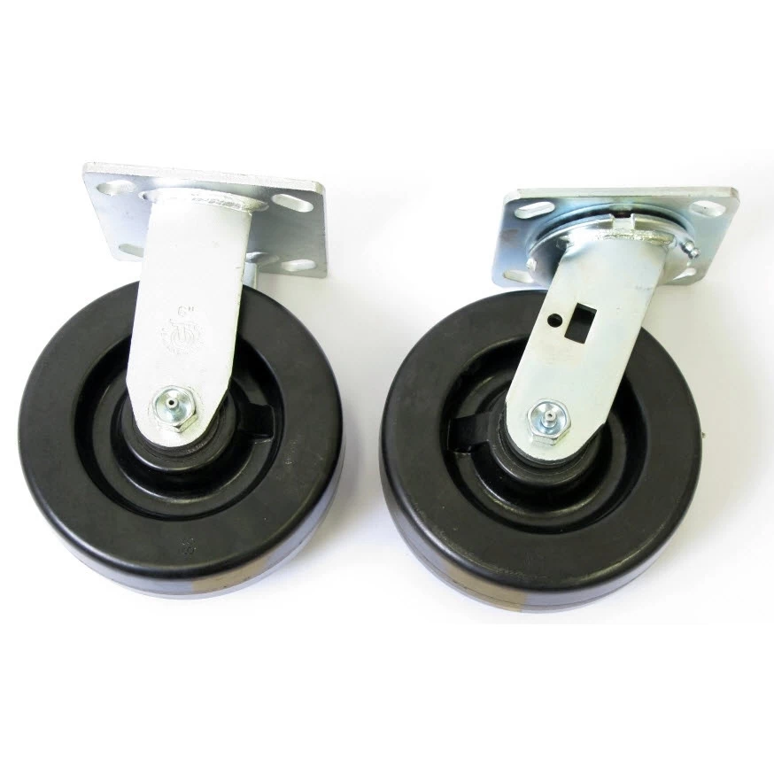 Wesco 6" X 2" Phenolic Casters Set, 3,000 Lb. Capacity, For Aluminum Platform Trucks 3 Wesco 6" X 2" Phenolic Casters Set, 3,000 Lb. Capacity, For Aluminum Platform Trucks