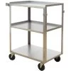 Wesco 15.5" X 24" Stainless Steel Service Cart, 500 Lb. Capacity -container 260292