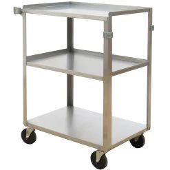 Wesco 15.5" X 24" Stainless Steel Service Cart, 500 Lb. Capacity