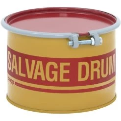 5 Gallon Steel Salvage Drum, UN Rated, Cover W/Bolt Ring Closure, Lined