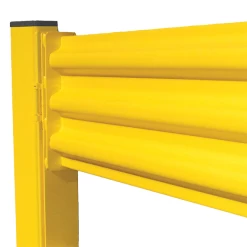 8' Standard Safety Guard Rail, Yellow, 13 Gauge Steel