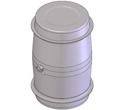 80 Gallon Stainless Steel Wine Barrel W/2 Tri-Clover