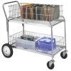 Wesco 23.75" X 43" Wire Office File Cart, 250 Lb. Capacity 1 Wesco 23.75" X 43" Wire Office File Cart, 250 Lb. Capacity -container 26bz52 1