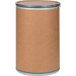 15 Gallon Fiber Drum, Fiber Cover W/Lever Lock Ring