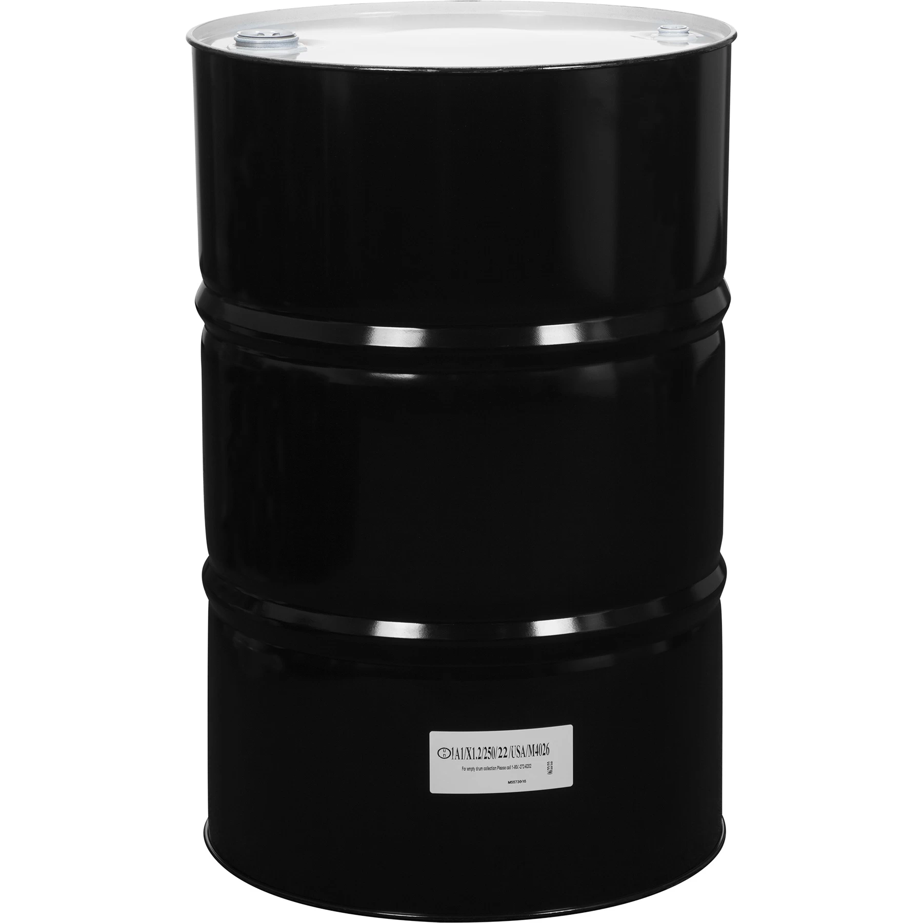 55 Gallon Black Tight Head Steel Drum, UN Rated, Unlined 3 55 Gallon Black Tight Head Steel Drum, UN Rated, Unlined