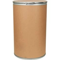 61 Gallon Fiber Drum, Fiber Cover W/Lever Lock Ring