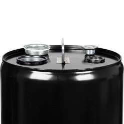 5 Gallon Black Tight Head Steel Pail (24 Gauge), 2" & 3/4" Fittings (UN1A1/Y2.1/300) -container 26w83b 3 1