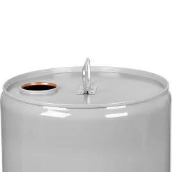 5 Gallon Gray Tight Head Steel Pail, Rieke Opening, Pigmented Phenolic Lining -container 26w85a 3 1