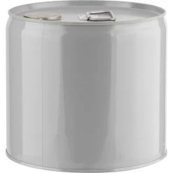 3.5 Gallon Gray Tight Head Steel Pail, Rieke Opening, Gold Phenolic Lining
