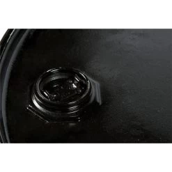 55 Gallon Steel Drum, Black, Reconditioned, Unlined, Cover W/Lever Lock Ring, 2" & 3/4" Fittings -container 26wr58 3 1