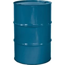 55 Gallon Chevron Blue Tight Head Steel Drum, Reconditioned, UN Rated, 2" & 3/4" Fittings, Lined
