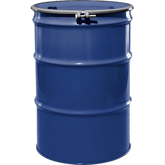 55 Gallon McWhorter Blue Steel Drum, Reconditioned, UN Rated, Unlined, Cover W/Bolt Ring, 2" & 3/4" Fittings 3 55 Gallon McWhorter Blue Steel Drum, Reconditioned, UN Rated, Unlined, Cover W/Bolt Ring, 2" & 3/4" Fittings