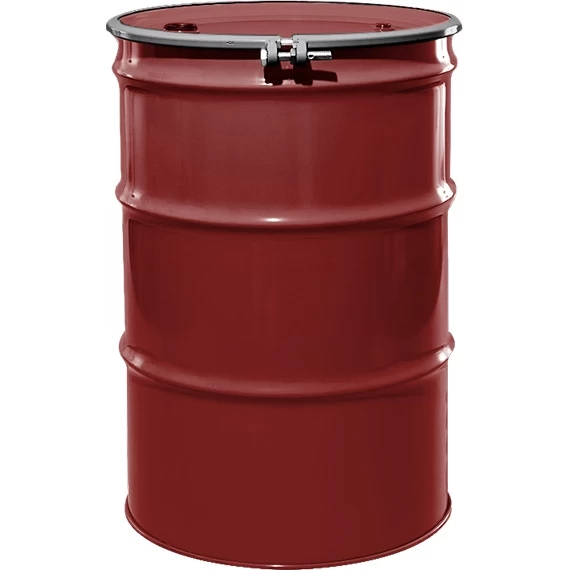 55 Gallon Mobil Red Steel Drum, Reconditioned, UN Rated, Lined, Cover W/Bolt Ring, 2" & 3/4" Fittings 3 55 Gallon Mobil Red Steel Drum, Reconditioned, UN Rated, Lined, Cover W/Bolt Ring, 2" & 3/4" Fittings