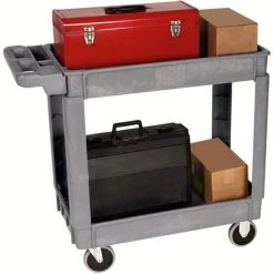 Wesco 24" X 36" Deluxe Plastic Service Cart, 550 Lb. Capacity