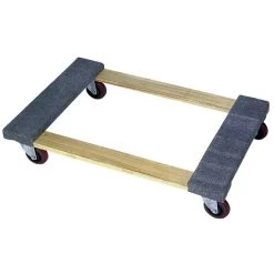 Wesco 36" X 24" Wood Dolly, Open Deck Carpet End, 3" Casters, 900 Lb. Capacity