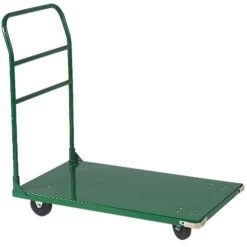 Wesco 24" X 42" Economy Steel Platform Truck, 5" X 1.25" Rubber Casters, 750 Lb. Capacity