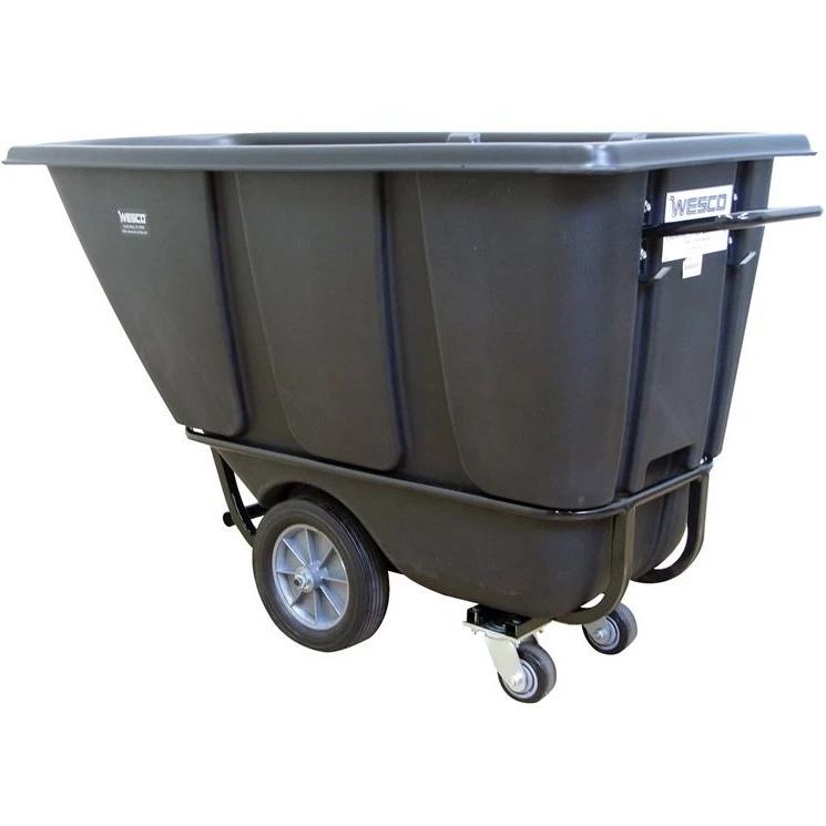 Wesco 1/2 Cu. Yd. Black Fork-Lift Tilt Cart, 850 Lb. Capacity 3 Wesco 1/2 Cu. Yd. Black Fork-Lift Tilt Cart, 850 Lb. Capacity