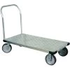 Wesco 24" X 36" Aluminum Platform Truck, Thrifty-Plate, Light-Duty, 6" X 2" Rubber Casters, 2,000 Lb. Capacity -container 273607