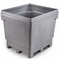 185 Gallon Gray Heavy Duty Bin, 4-Way Rotatable Base, MonsterCombo® 2930