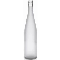 750 Ml Frosted Stretch Hock Wine Bottles, Cork 12/cs