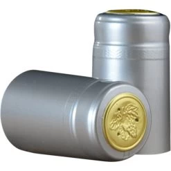 30 X 55mm Silver Glossy PVC Capsules W/Tear Tab, 100/cs