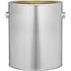 1 Gallon (128 Oz.) Metal Paint Can W/Ears, Gold Phenolic Lined, 7.688" H