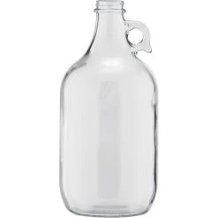 1/2 Gallon (64 Oz) Clear Glass Jug, 38mm 38-405