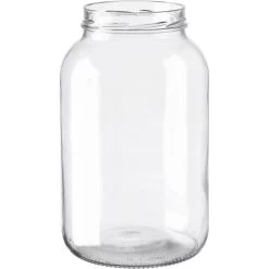 1 Gallon (128 Oz.) Wide Mouth Glass Jar, 110mm 110-2070, 4/cs
