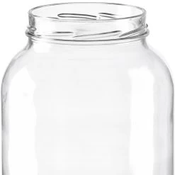 1 Gallon (128 Oz.) Wide Mouth Glass Jar, 110mm 110-2070, 4/cs -container 30wa75 3