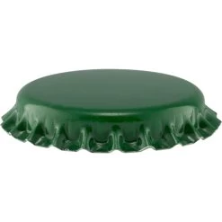 Green Beer Bottle Caps, Oxygen Absorbing, 26 Mm Pry-Off Crown, 10,000/cs