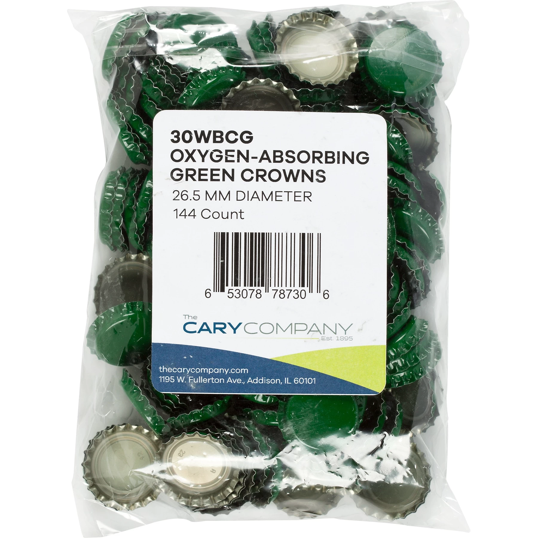 Green Beer Bottle Caps, Oxygen Absorbing, 26 Mm Pry-Off Crown, 144/bag 6 Green Beer Bottle Caps, Oxygen Absorbing, 26 Mm Pry-Off Crown, 144/bag - Image 4