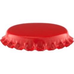 Red Beer Bottle Caps, Oxygen Absorbing, 26 Mm Pry-Off Crown, 10,000/cs