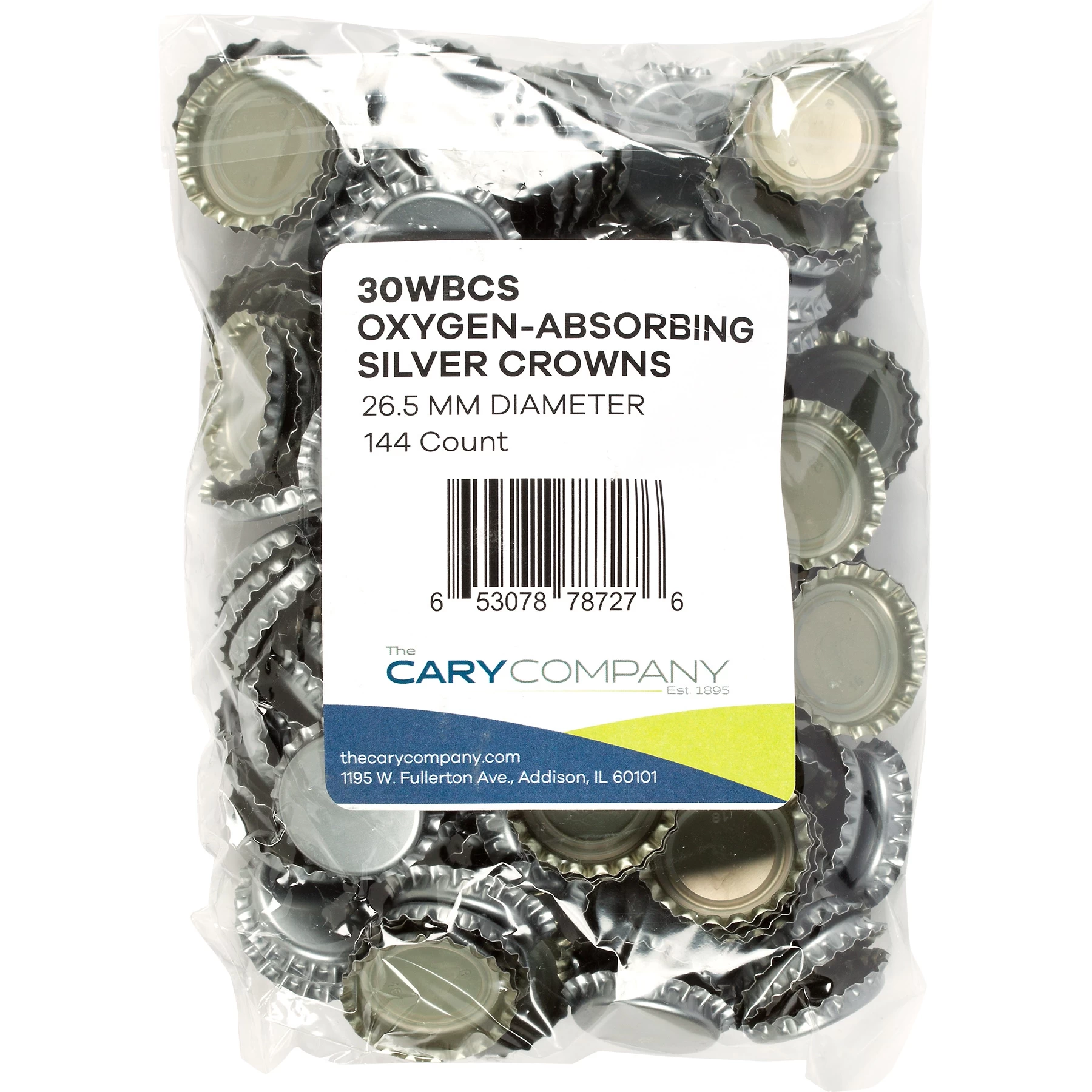 Silver Beer Bottle Caps, Oxygen Absorbing, 26 Mm Pry-Off Crown, 144/bag 6 Silver Beer Bottle Caps, Oxygen Absorbing, 26 Mm Pry-Off Crown, 144/bag - Image 4