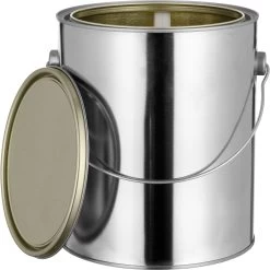 1 Gallon Metal Paint Can With Ears, Bail And Lid, Gold Phenolic Lined