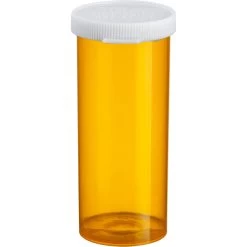 13 Dram Amber Plastic Vial W/Snap Cap, 275/cs