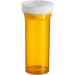 20 Dram Amber Plastic Vial W/Reversible Cap, 270/cs -container 30wd52 2