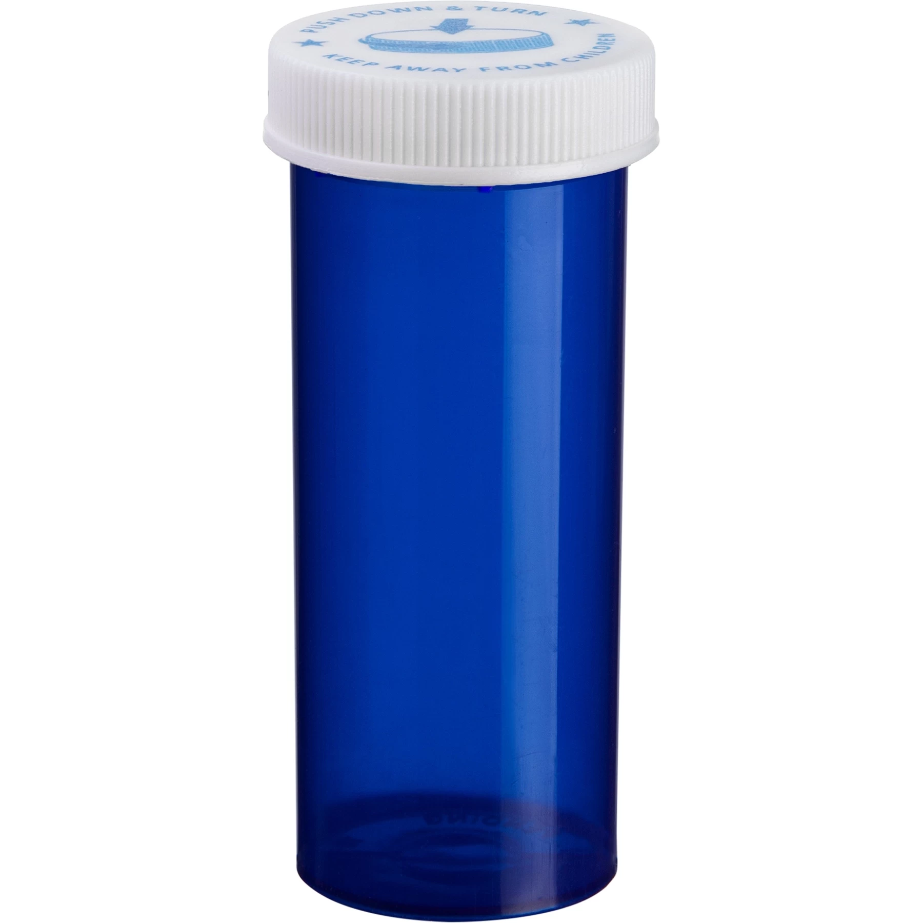 20 Dram Blue Plastic Vial W/Child Resistant Cap, 360/cs 3 20 Dram Blue Plastic Vial W/Child Resistant Cap, 360/cs