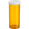 30 Dram Amber Plastic Vial W/Snap Cap, 280/cs -container 30wd67 1 1