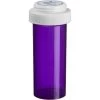 60 Dram Violet Plastic Vial W/Reversible Cap, 90/cs