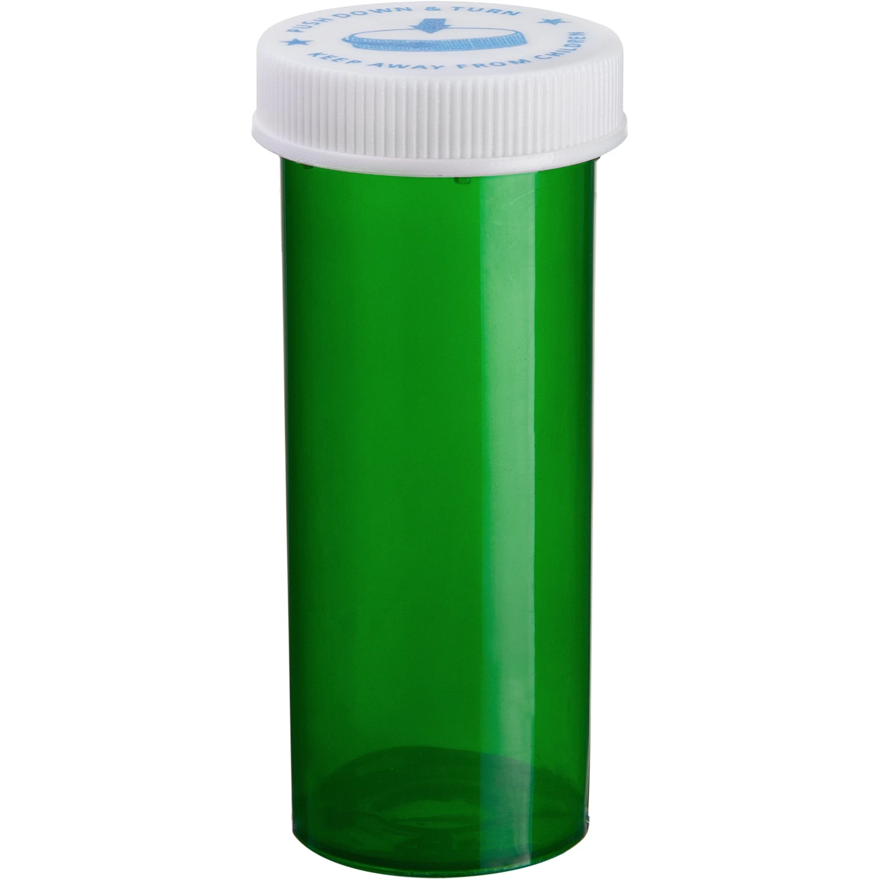 60 Dram Green Plastic Vial W/Child Resistant Cap, 115/cs 3 60 Dram Green Plastic Vial W/Child Resistant Cap, 115/cs