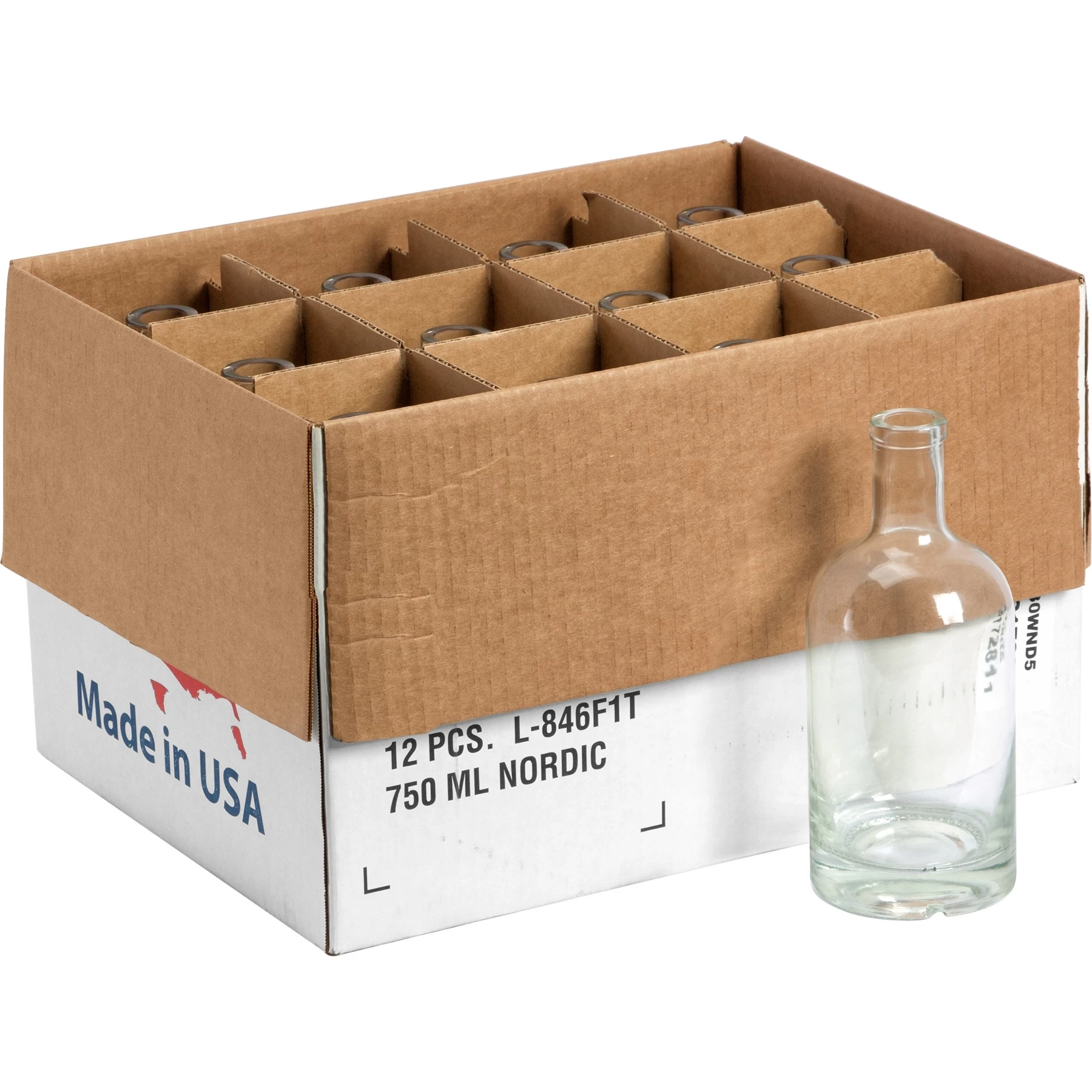 750 Ml Clear Glass Nordic Liquor Bottle, Bar Top, 12/cs 8 750 Ml Clear Glass Nordic Liquor Bottle, Bar Top, 12/cs - Image 6